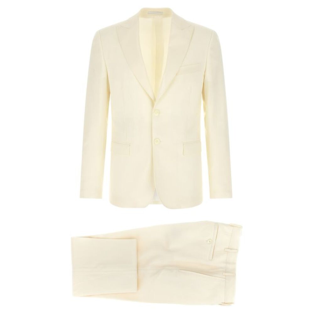 Pal Zileri White Wool Two-Piece Men's Suit